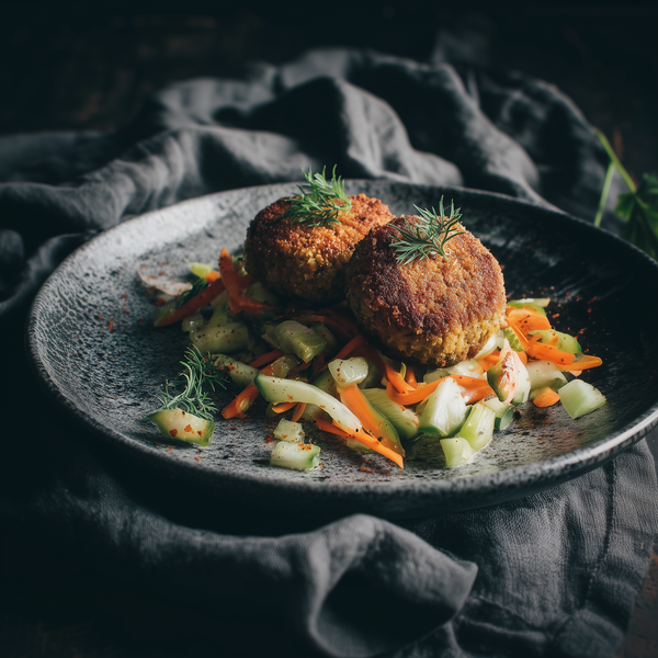 Falafel cu salată de crudități