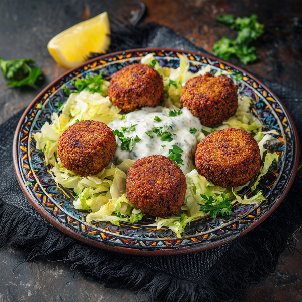 Falafel cu salată iceberg