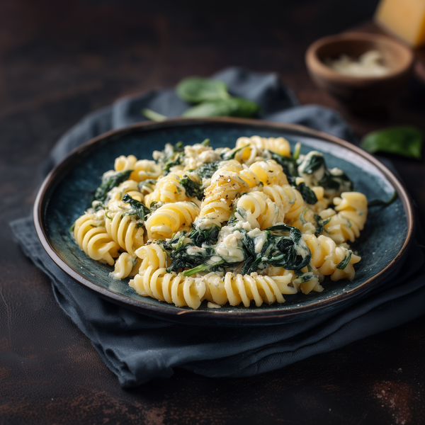 Fusili cu spanac și gorgonzola