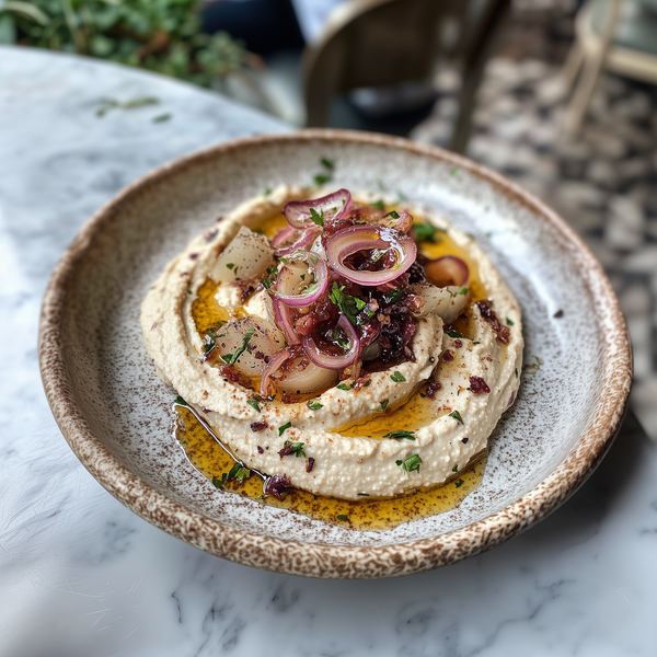 Hummus cu Dulceață de Ceapă