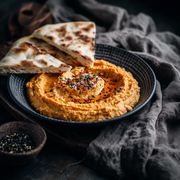 Hummus de linte cu pita