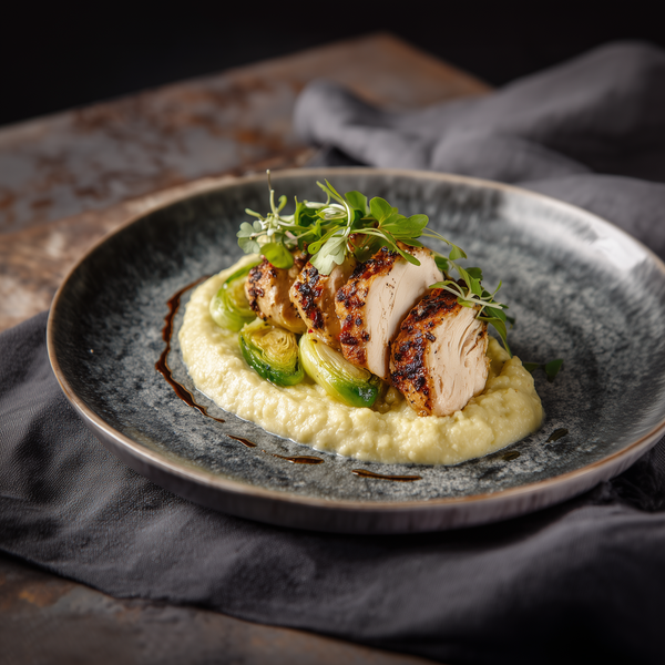 Piept de pui cu piure de țelină