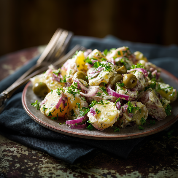 Salată de cartofi cu măsline