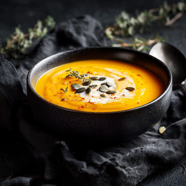 Supă cremă de dovleac cu semințe