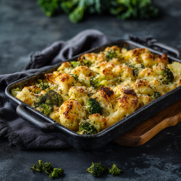 Tartă de broccoli și conopidă